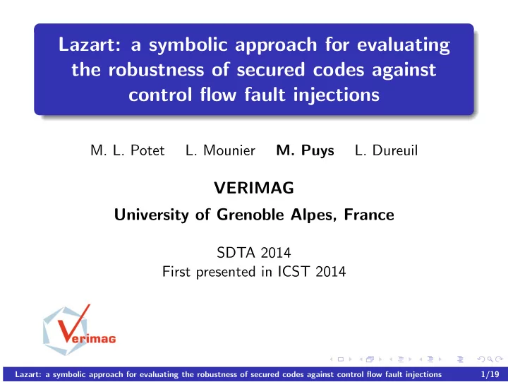 lazart a symbolic approach for evaluating the robustness
