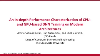 An In-depth Performance Characterization of CPU-  and GPU-based DNN Training on Modern