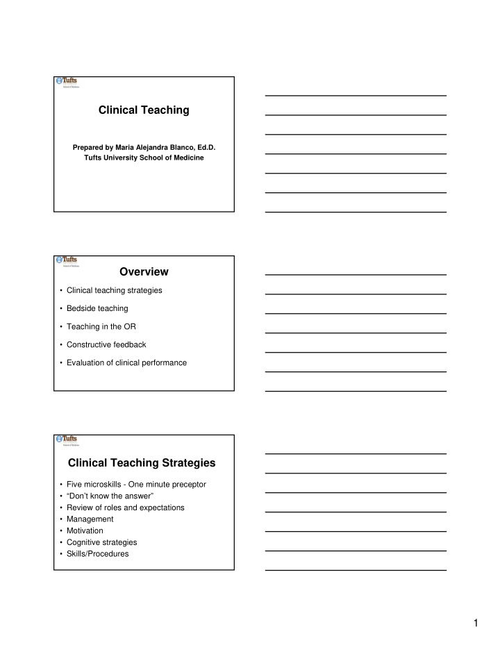 clinical teaching