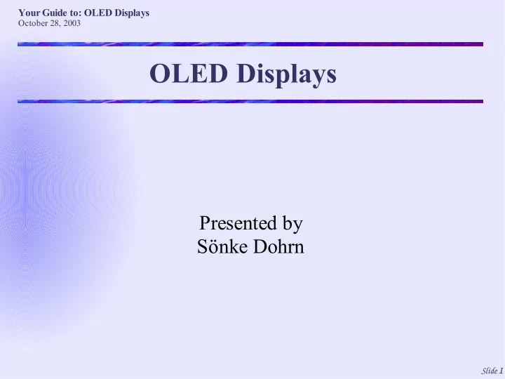 oled displays