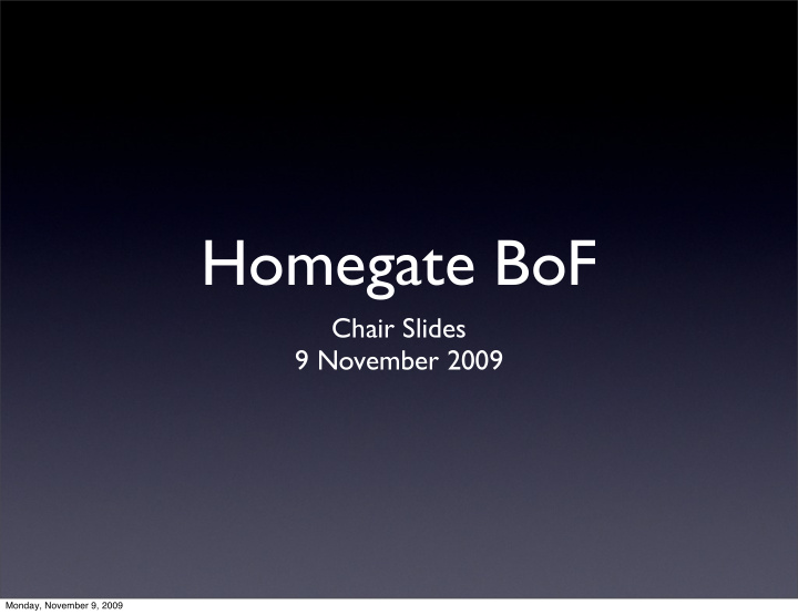 homegate bof