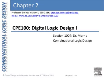 Chapter 2  Professor Brendan Morris, SEB 3216, brendan.morris@unlv.edu