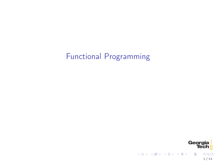 functional programming