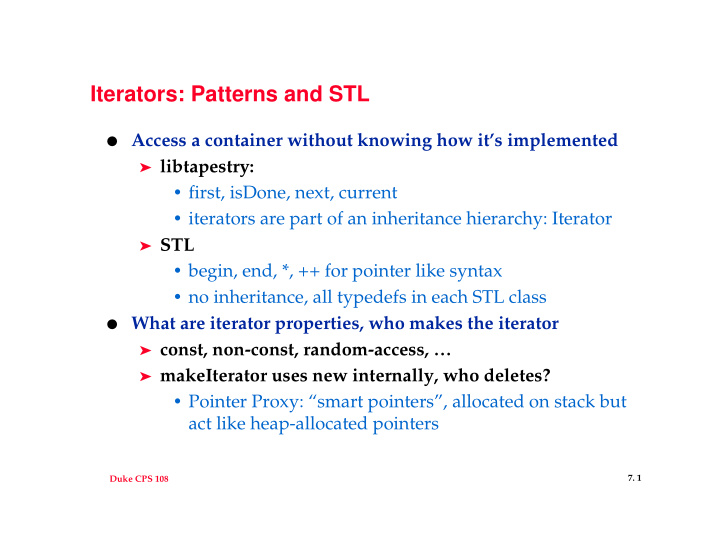 iterators patterns and stl