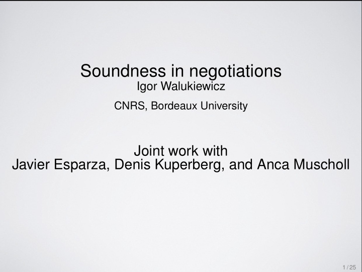 soundness in negotiations