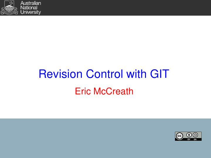 revision control with git