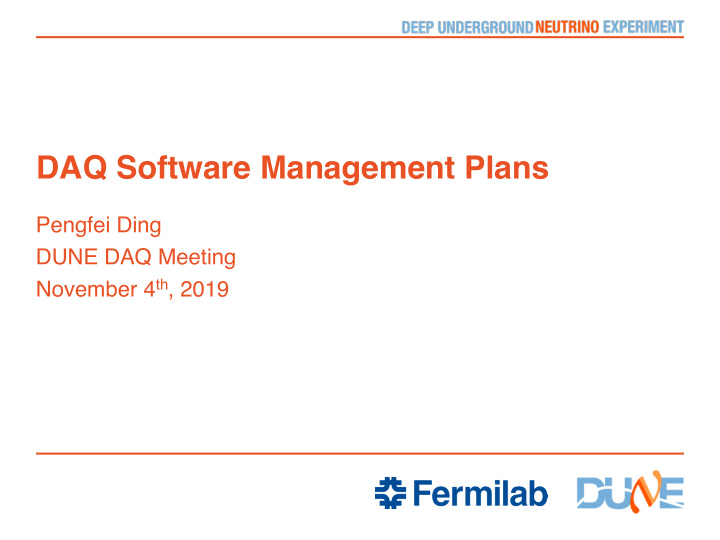 daq software management plans