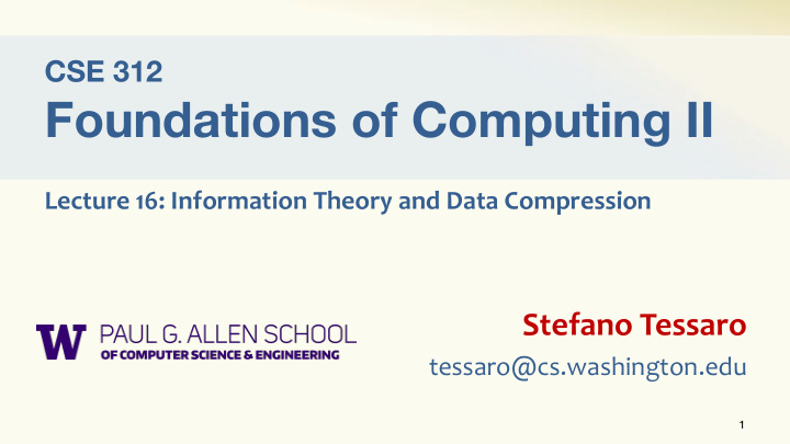 foundations of computing ii
