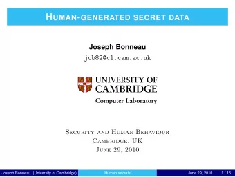 The Simple English guide to human-generated secrets  Computers try to tell humans apart by asking