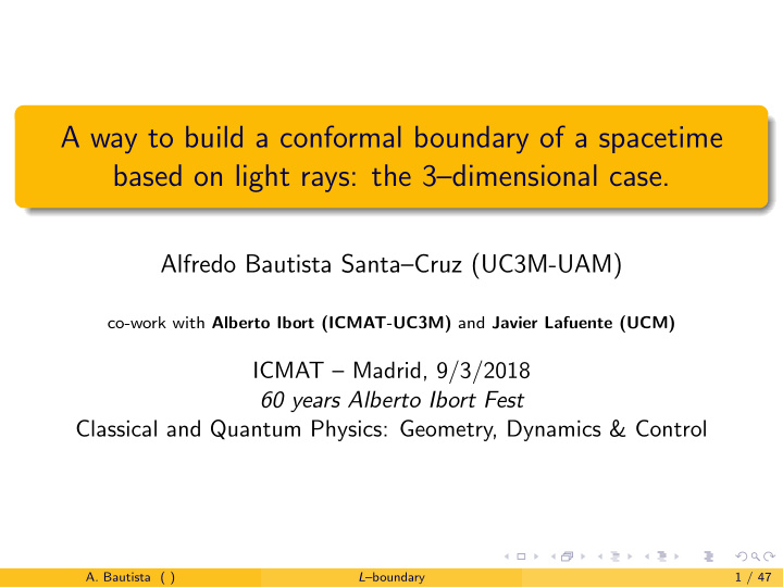 a way to build a conformal boundary of a spacetime based