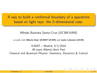 A way to build a conformal boundary of a spacetime  based on light rays: the 3dimensional case.