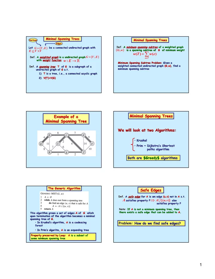 e v v w t w e def def a a weighted weighted graph graph