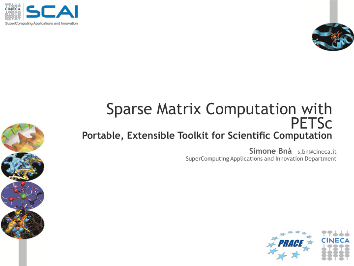 sparse matrix computation with petsc