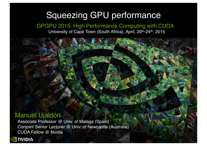 squeezing gpu performance