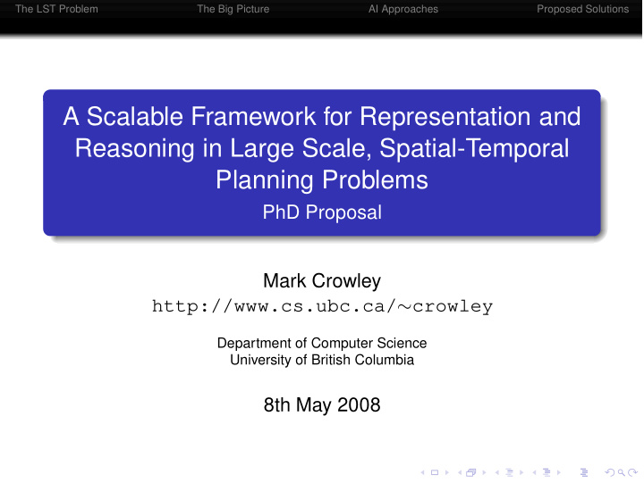 a scalable framework for representation and reasoning in