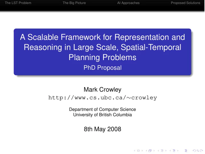 a scalable framework for representation and reasoning in