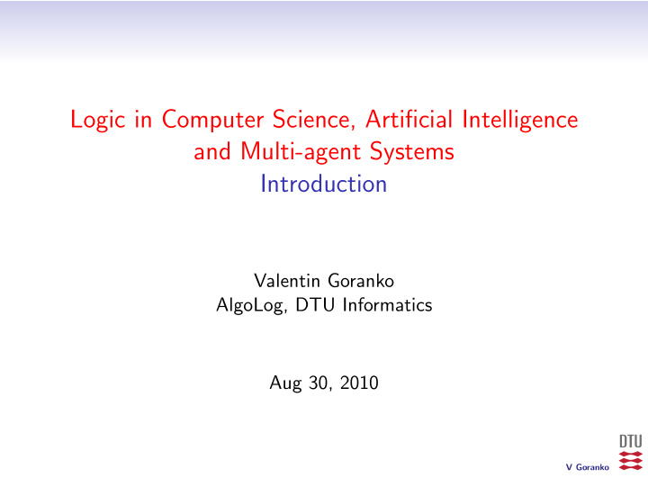 logic in computer science artificial intelligence and