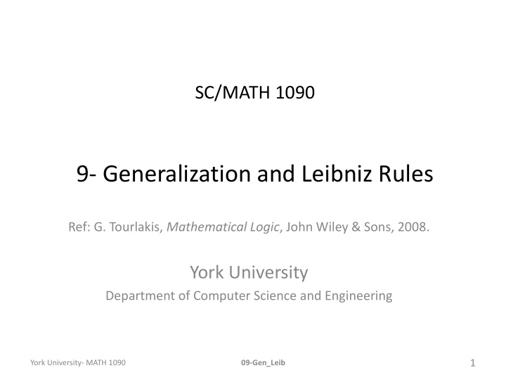 9 generalization and leibniz rules