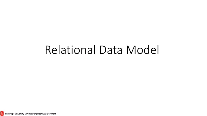relational data model