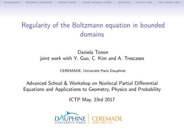regularity of the boltzmann equation in bounded domains