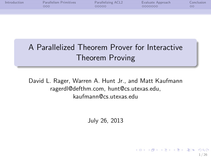 a parallelized theorem prover for interactive theorem
