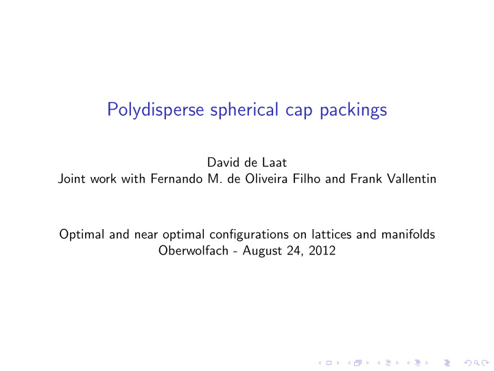 polydisperse spherical cap packings