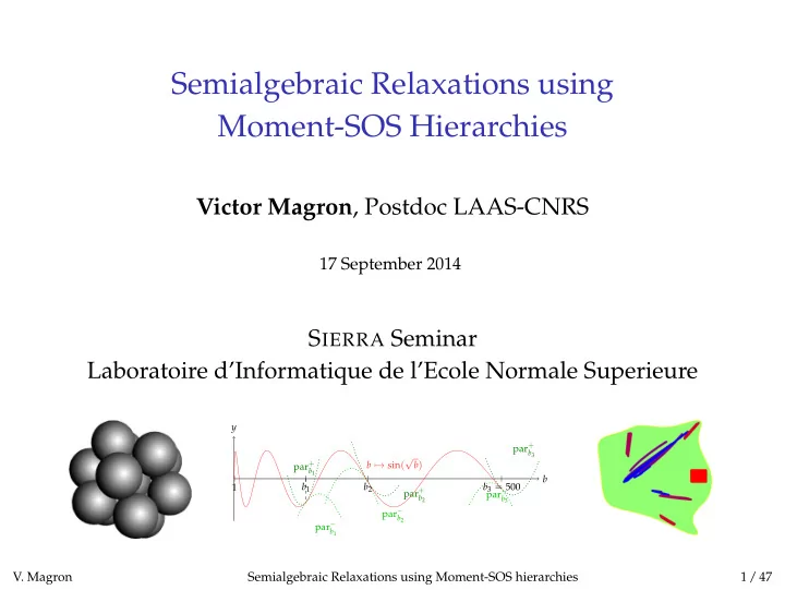 semialgebraic relaxations using moment sos hierarchies