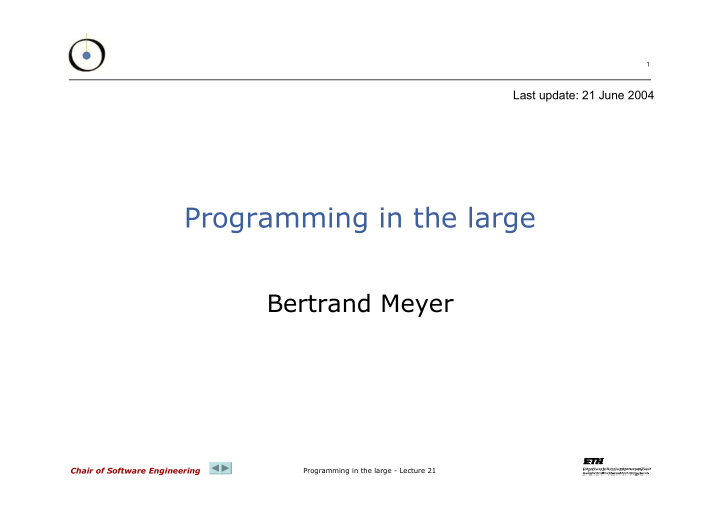 programming in the large