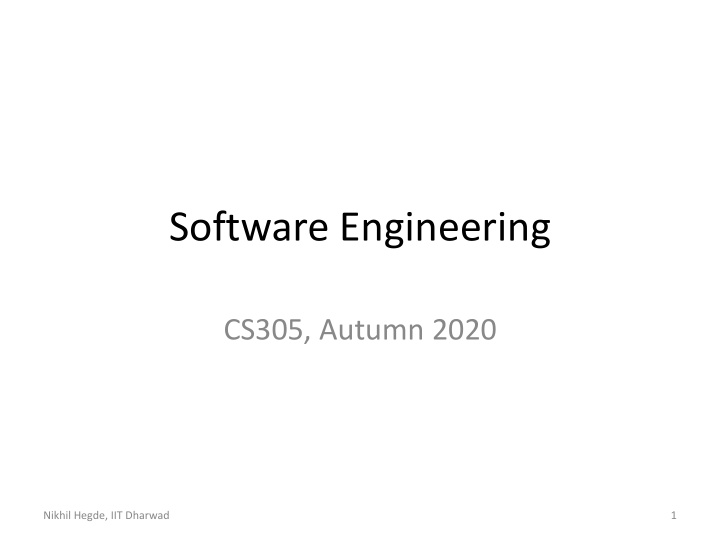 software engineering