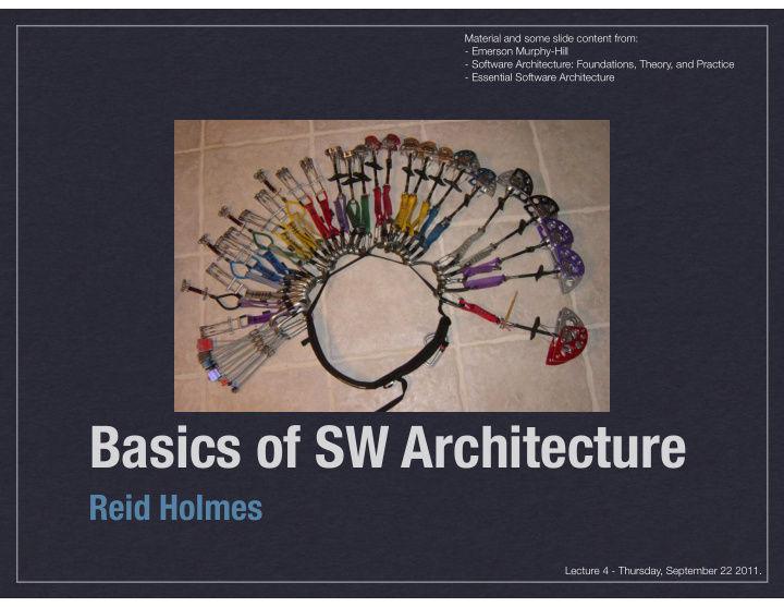 basics of sw architecture