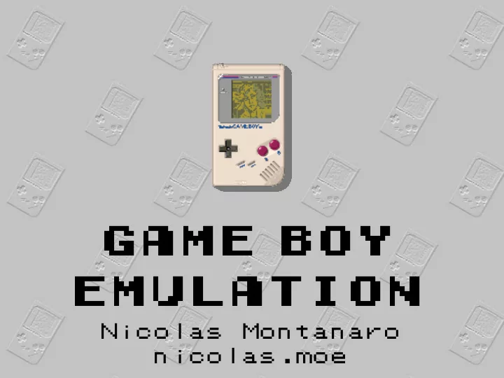 game boy emulation