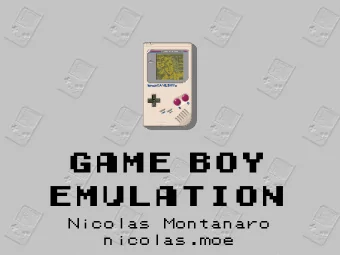 Game boy  emulation  Nicolas Montanaro  nicolas.moe  Emulation  Overview  hardware or software