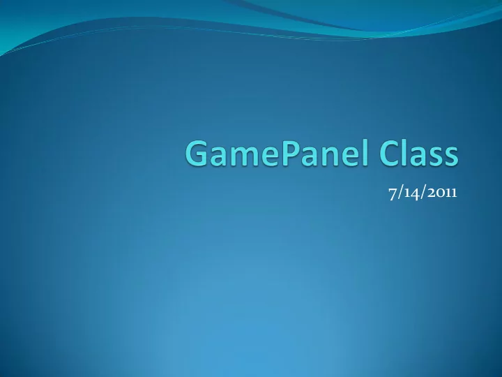 7 14 2011 create a new method at the end of