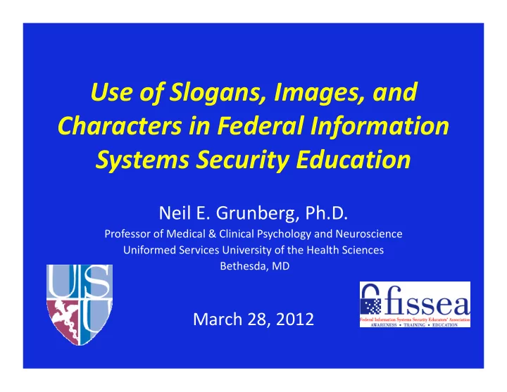 use of slogans images and characters in federal