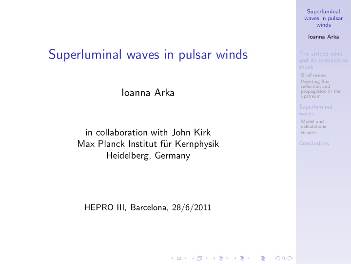 superluminal waves in pulsar winds