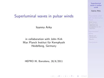 Superluminal waves in pulsar winds  The striped wind  and its termination  shock  Brief review