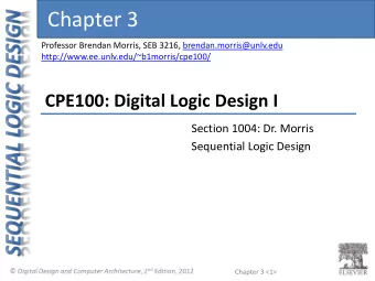 Chapter 3  Professor Brendan Morris, SEB 3216, brendan.morris@unlv.edu