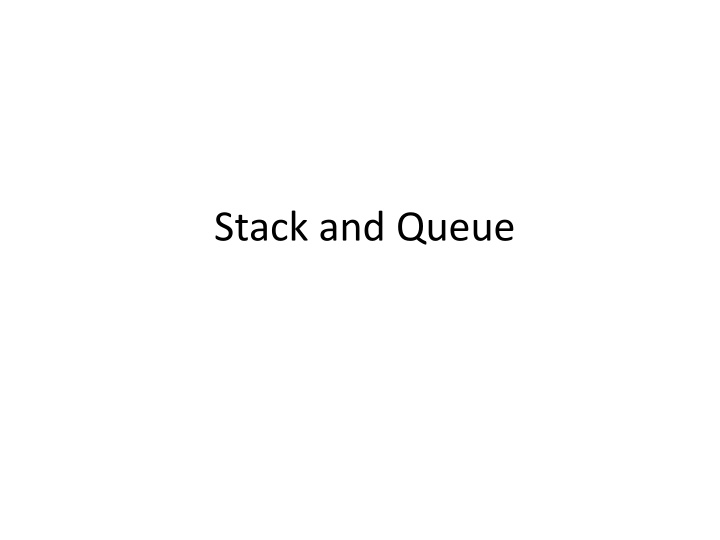 stack and queue stack overview