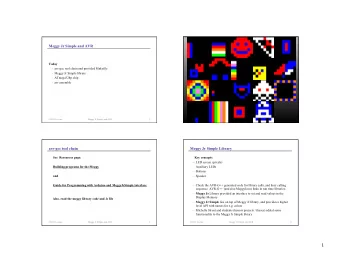 1  Meggy Jr Simple Library functions  Example  AVR-G++ program  ClearSlate()                   --