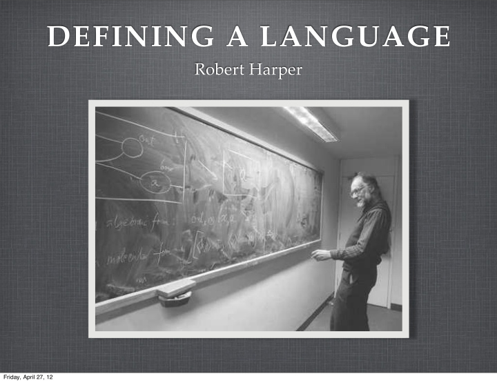 defining a language