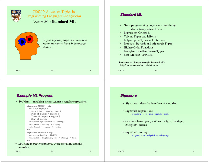 lecture 2 3 standard ml