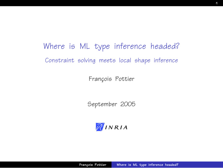 where is ml type inference headed