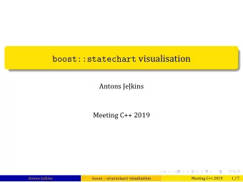 boost::statechart visualisation  Antons Jelkins  Meeting C++ 2019  .  .  .  .  .  .  .  .  .  .