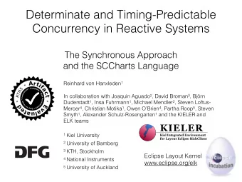 Determinate and Timing-Predictable Concurrency in Reactive Systems  The Synchronous