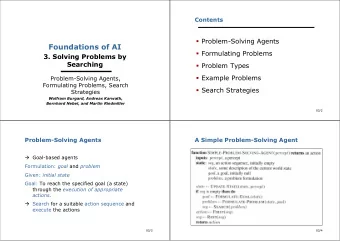 Formulating Problems