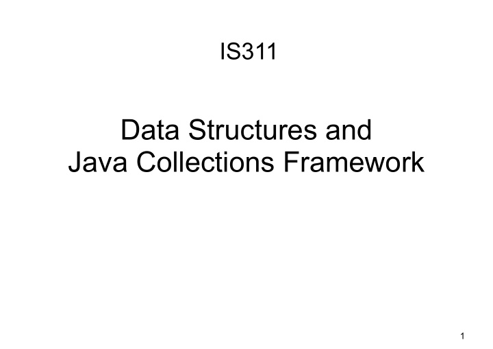 data structures and java collections framework