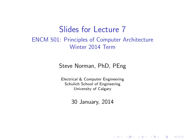 slides for lecture 7