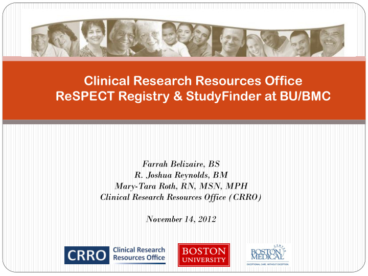 clinical research resources office