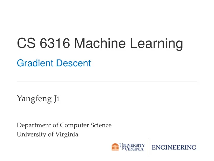 cs 6316 machine learning