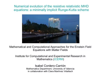 Numerical evolution of the resistive relativistic MHD  equations: a minimally implicit Runge-Kutta